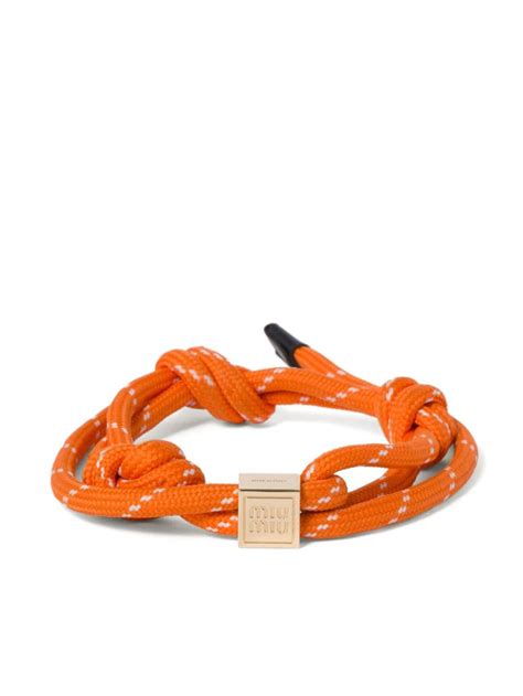 miu miu rope bracelet|Miu Miu logo.